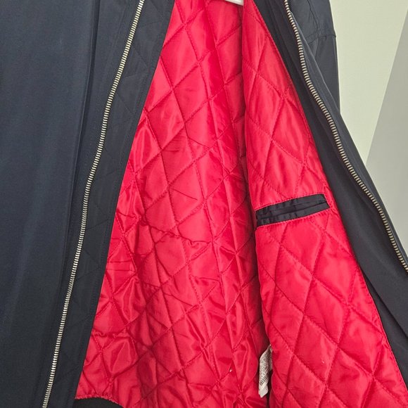 ZARA Men's Large Navy Blue Bomber Jacket - Picture 2 of 4